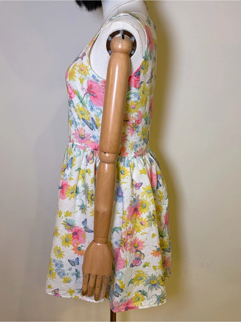 Gap Kids Floral Linen Blend Butterfly Summer Dress Size XXL 14/15 Like New